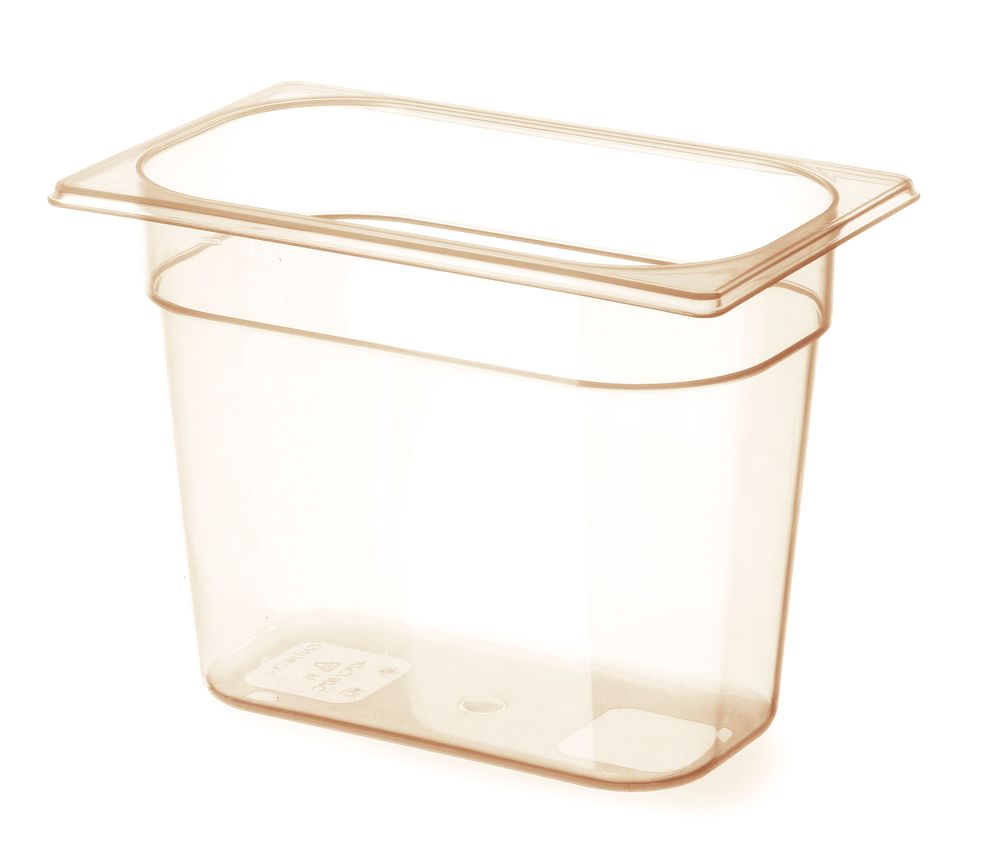 GN 1/4-behållare, högtemperaturbeständig, HENDI, GN 1/4, 3,8L, Transparent, 265x162x(H)150mm