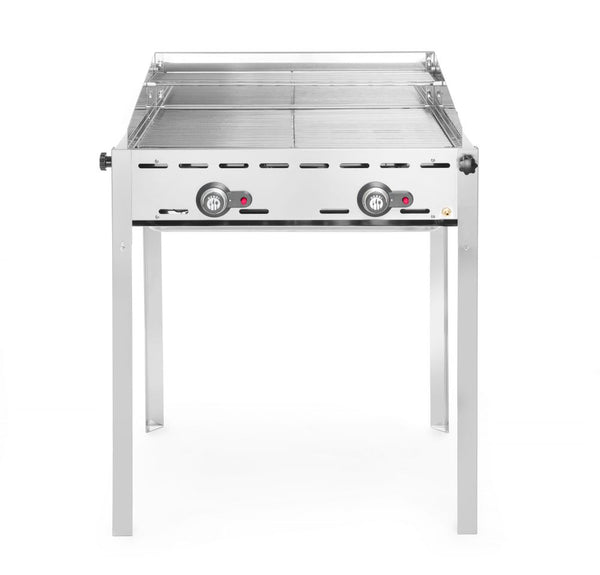 Hendi Green Fire med 2 brännare, Profi Line, 2 rostfria Gastronorm 1/1 grillgaller, 11,6 kW, 740x612x(H)825 mm