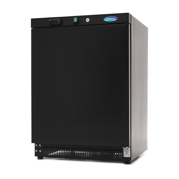 MAXIMA Frys 200L - 2 fasta hyllor - Svart