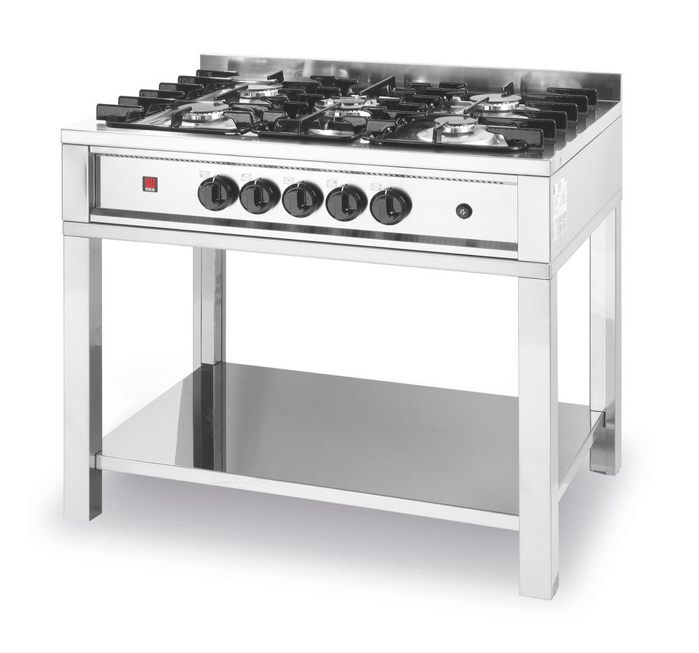 HENDI Gasspis - 5 brännare med öppen ram, Kitchen Line, 14,3 kW