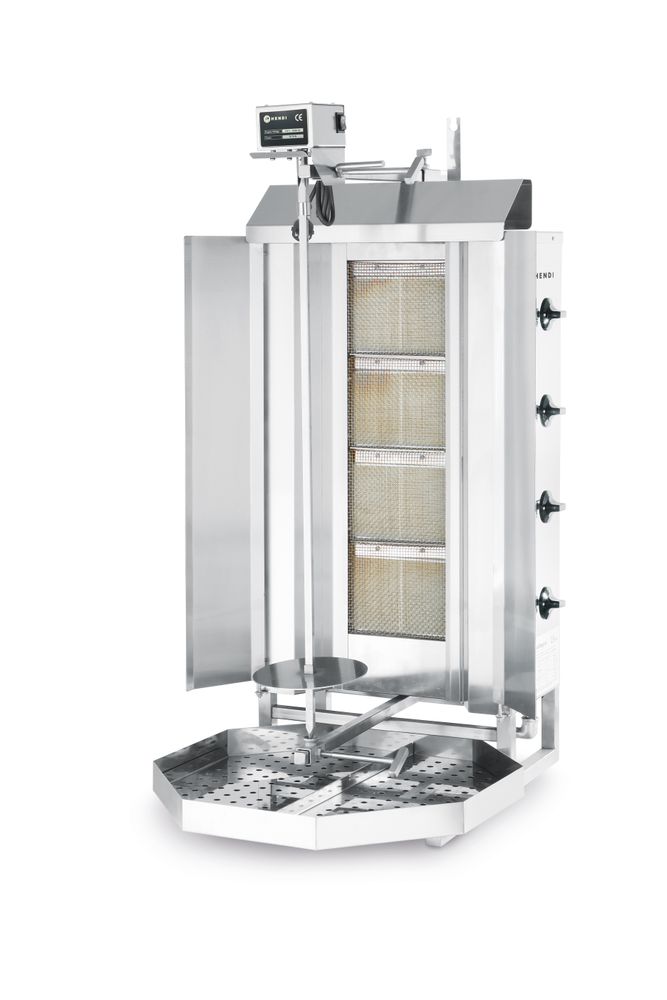 HENDI Kebabgrill Gas 60kg kött, Profi Line, 230V/16W, 13kW