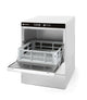 Hendi Glasdiskmaskin 40x40 - elektromekanisk styrning, med avlopps- och diskmedelspump, 230V/2800W, 470x510x(H)710mm