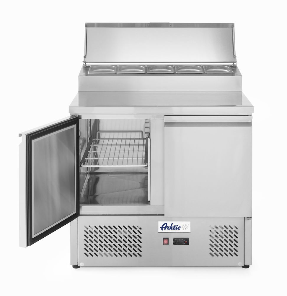 Two door salad counter with raised GN display 300L, Arktic, 230V/310W, 900x702x(H)1265mm