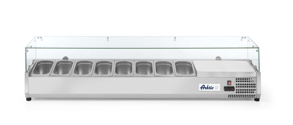 Kyld serveringsbehållare GN 1/4, Arktic, 8x GN 1/4, 230V/180W, 1805x335x(H)460mm