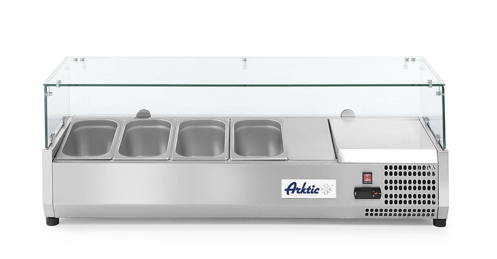 Kyld serveringsbehållare GN 1/3, Arktic, 4x GN 1/3, 230V/180W, 1208x400x(H)456mm