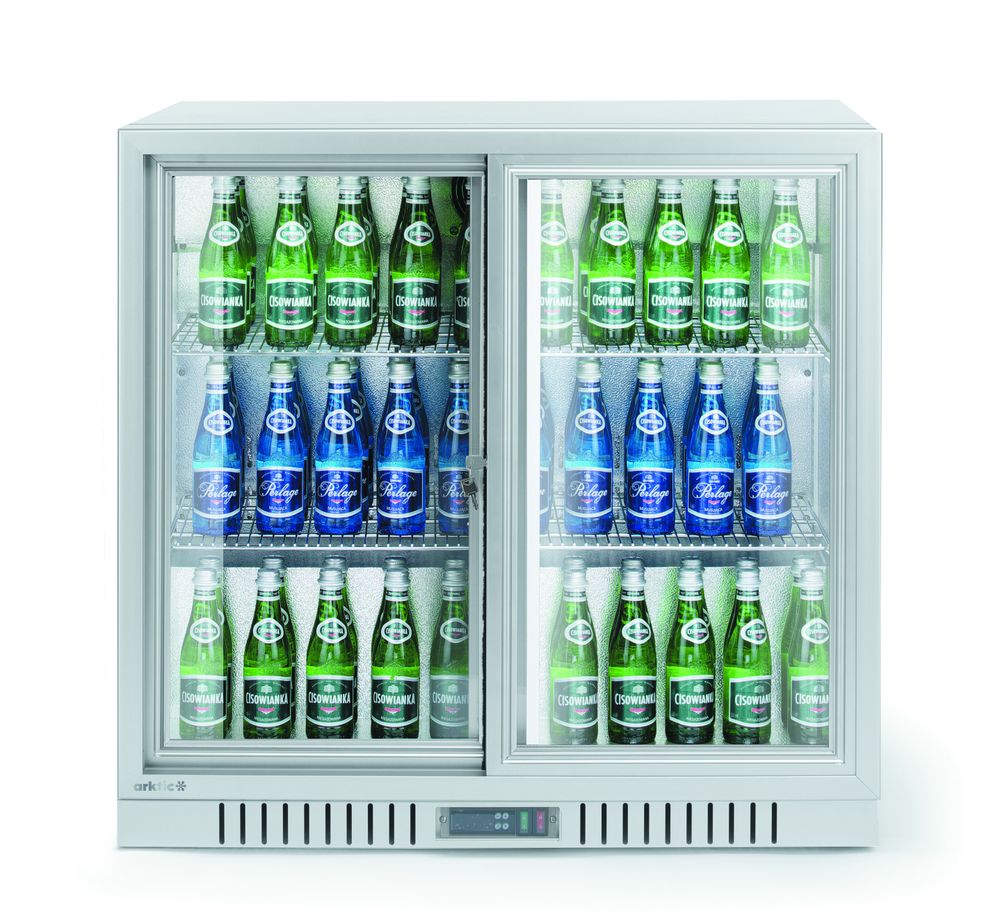 Kylskåp med barfunktion och 2 skjutdörrar, Arktic, 150L, Silver, 220-240V/160W, 900x520x(H)840mm