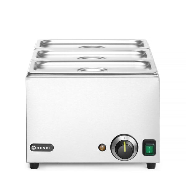 Hendi Set: Bain-marie Ranger + 3x GN 1/3 med lock, GN 1/1, 230V/1000W, 590x332x(H)242mm