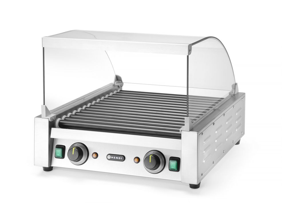 Glaslock för korvrullgrillar, HENDI, För korvrullgrill 7 (268506), 470x325x(H)240mm