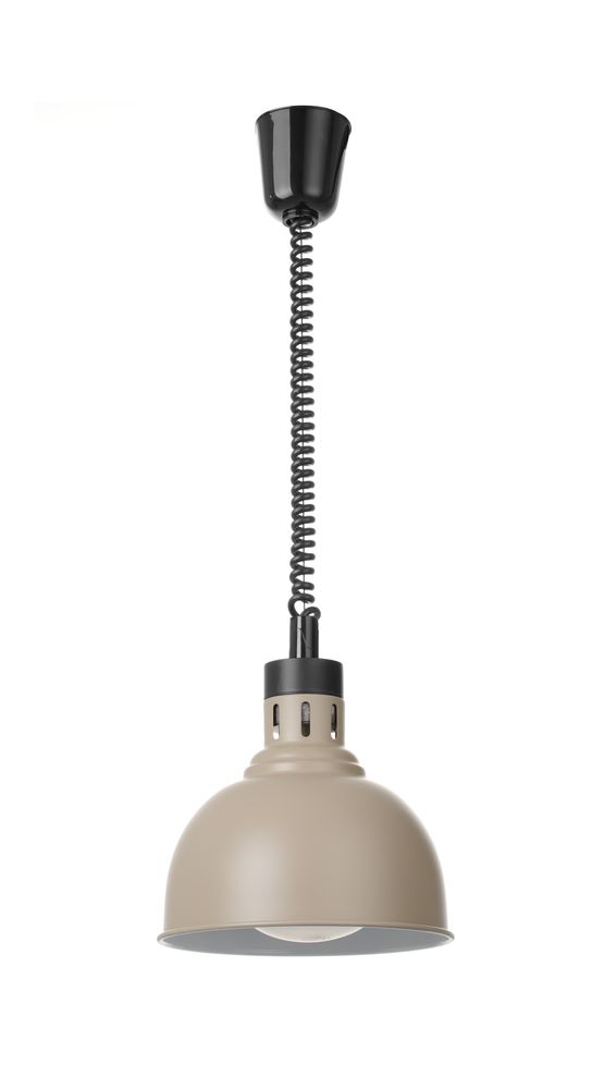 Rise and fall heat lamp, dome-shaped