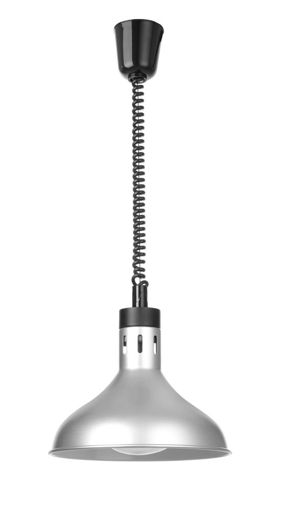 Rise and fall heat lamp, bell-shaped
