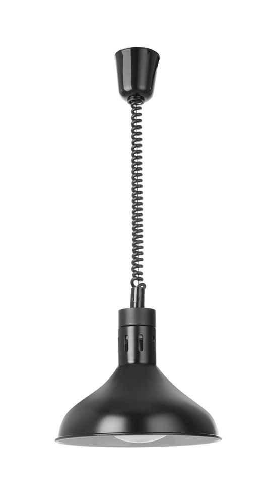 Rise and fall heat lamp, bell-shaped