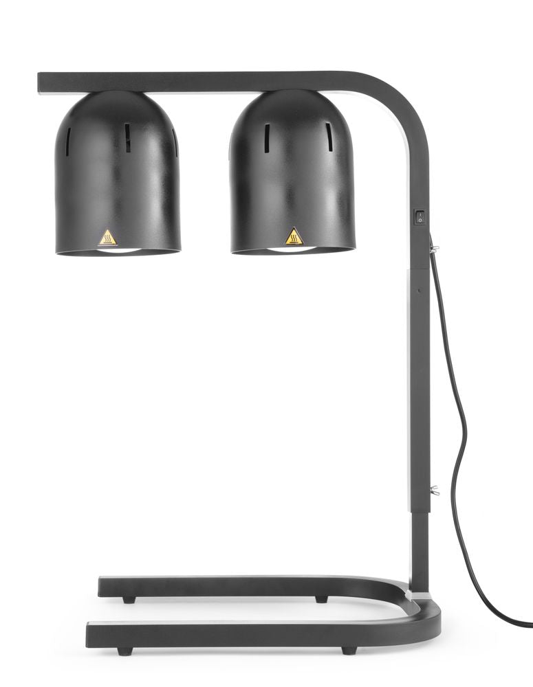 HENDI 2-lamps infraröd matvärmarbrygga, svart, 230V/250W