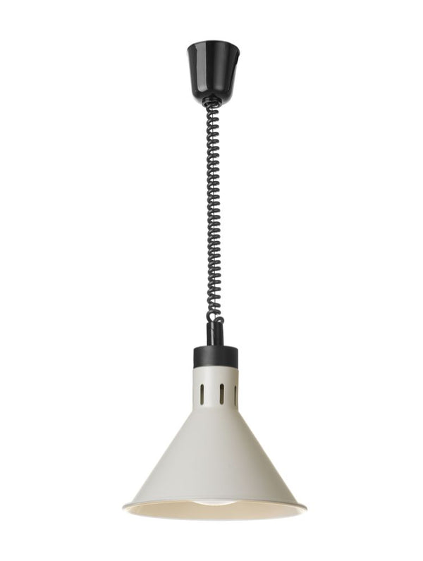Hendi Vit konisk värmelampa med stigande och sänkbar effekt, 230V/250W