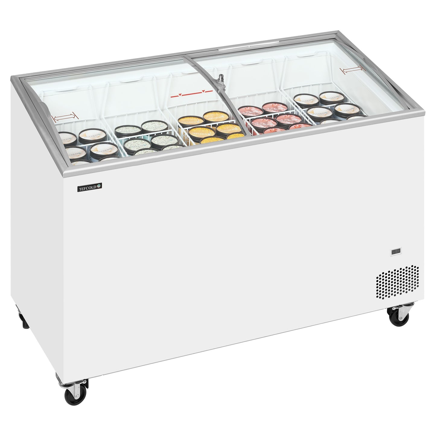 IC401SCEB - Glassfrys - Frysbox med kurvade skjutlock i glas