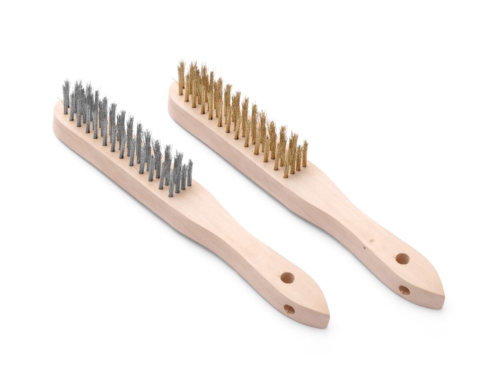 Borstset i mässing och rostfritt stål - 2 st, HENDI, 2 st., (L)290 mm