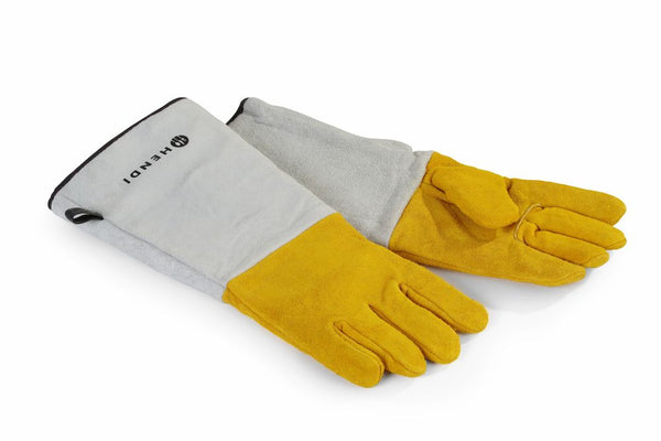 Hendi Värmebeständiga grillhandskar i läder - 2 st, 2 st., (L)460 mm