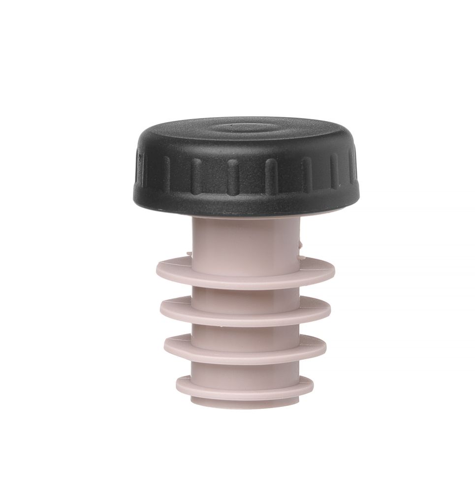 Stopper with cap, BarUp, Black, 6 pcs., ⌀xmm