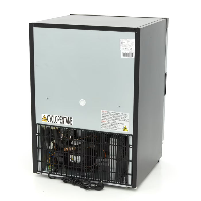 MAXIMA Frys med glasdörr 200L - Svart