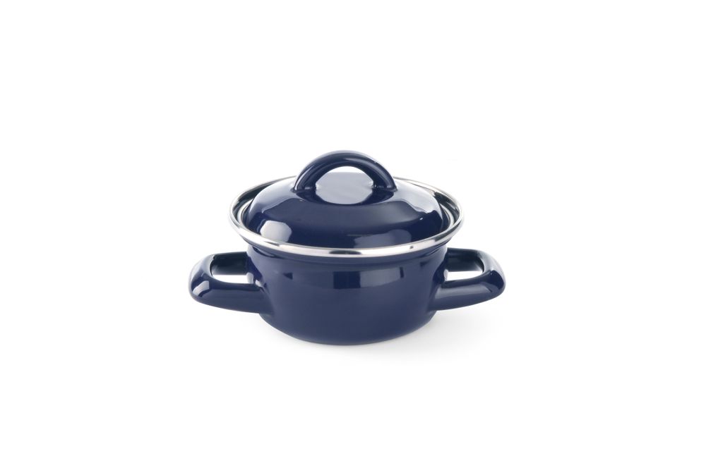 Sopp- och såsgryta - med lock, HENDI, 0,3L, Blå, ⌀115x(H)90mm