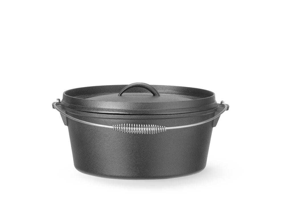 Gjutjärnsgryta, HENDI, 7,2L, Svart, ⌀310x(H)155mm, Rund