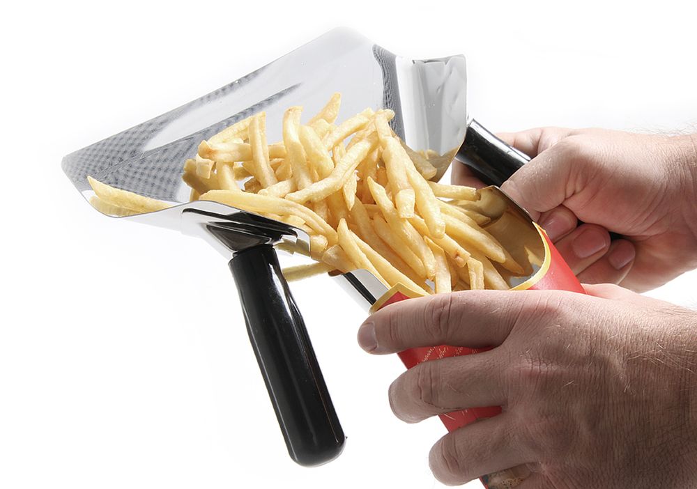 Trattskopa för pommes frites och nachos, HENDI, Svart, 230x220mm