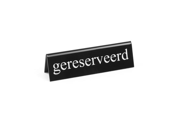 Table sign reserved