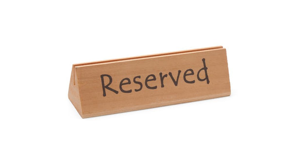 Hendi Bordskylt reserverad, "reserverad", 152x44x(H)44mm