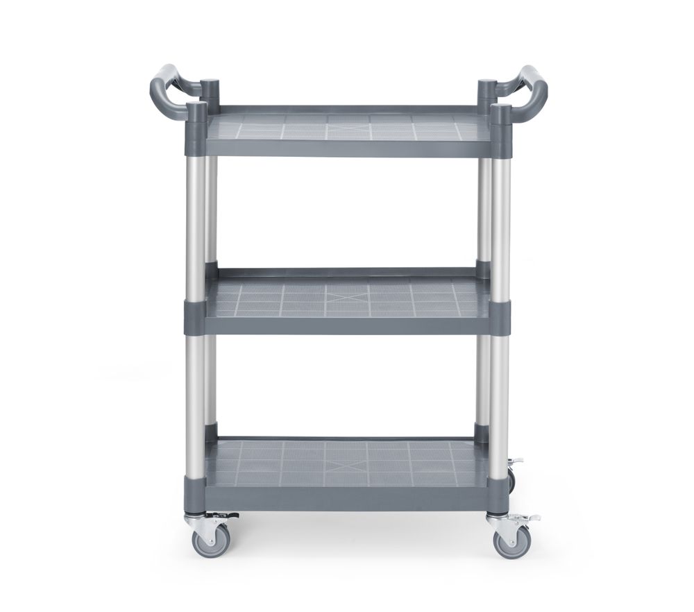 3-shelf polypropylene service cart, small, AmerBox, 800x420x(H)945mm