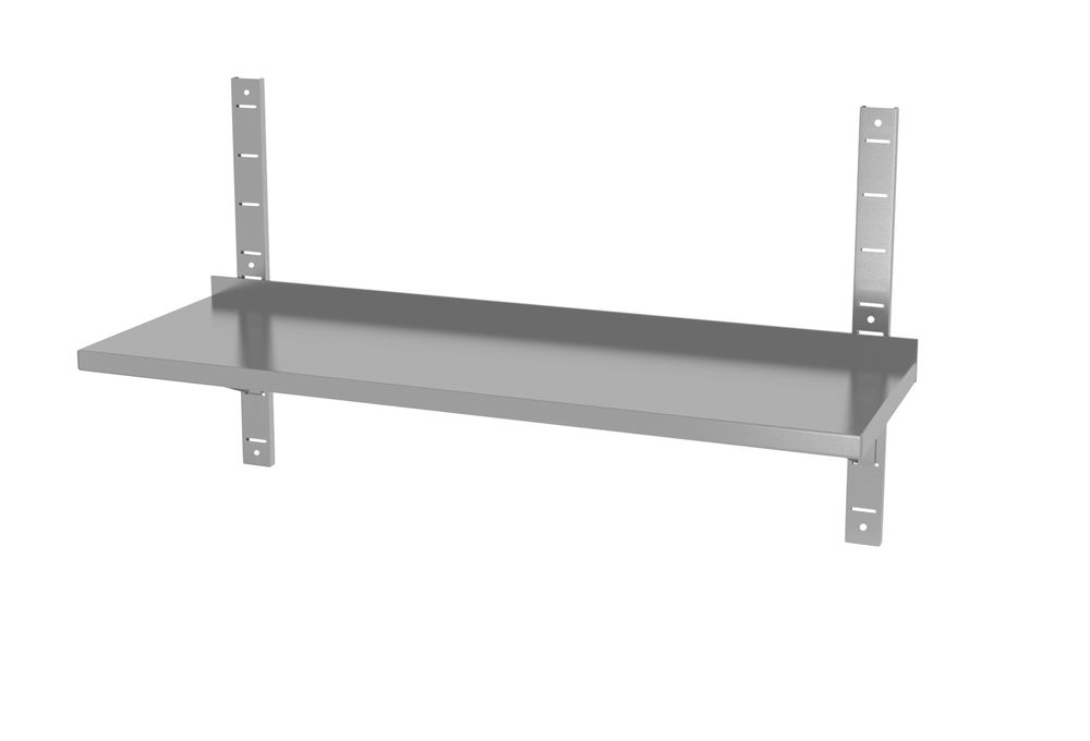 Vägghylla justerbar, enkel, med 2 konsoler, HENDI, 1400x300x(H)600mm