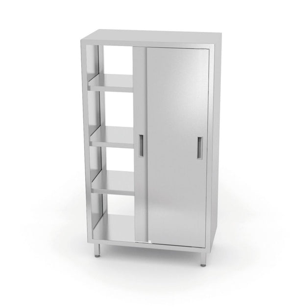 Hendi Genomgångsskåp med skjutdörrar – bultad, Kitchen Line, 800x700x(H)1800mm