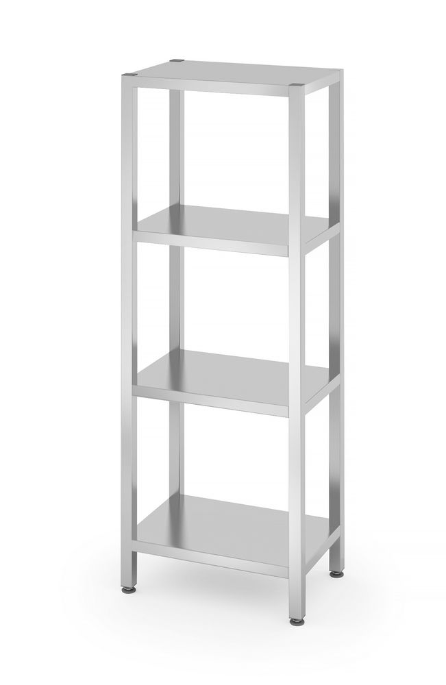Förvaringsställ med 4 fulla hyllor – bultade, HENDI, Kitchen Line, 600x400x(H)1800mm