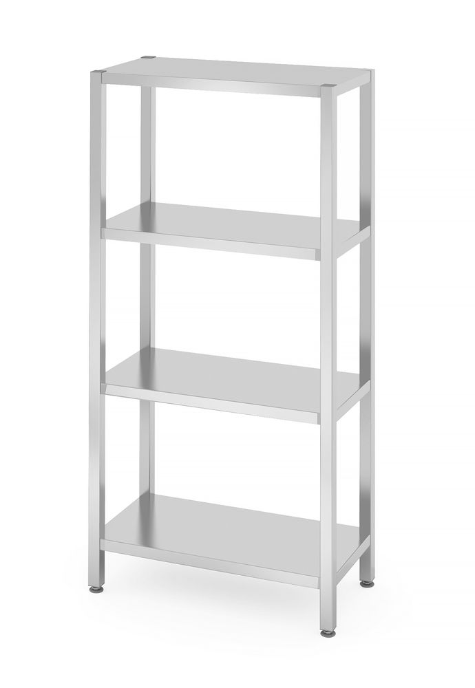 Förvaringsställ med 4 fulla hyllor – bultade, HENDI, Kitchen Line, 800x400x(H)1800mm