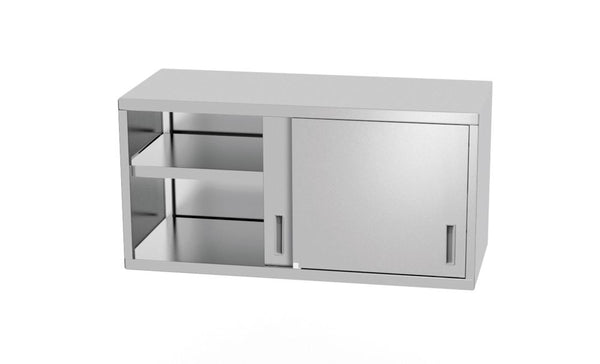 Hendi Väggmonterat skåp – svetsat, med skjutdörrar, Profi Line, 1000x300x(H)600mm