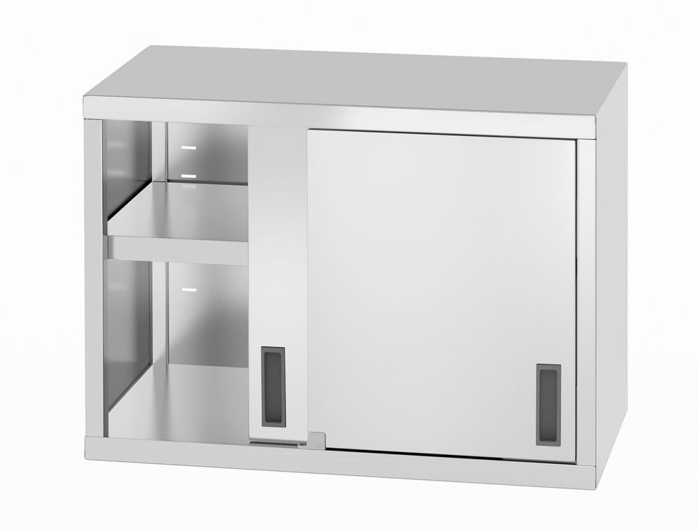 Hängskåp – svetsat, med skjutdörrar, HENDI, Profi Line, 800x400x(H)600mm