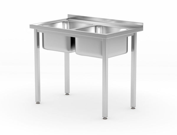 Table with 2 sinks – bolted