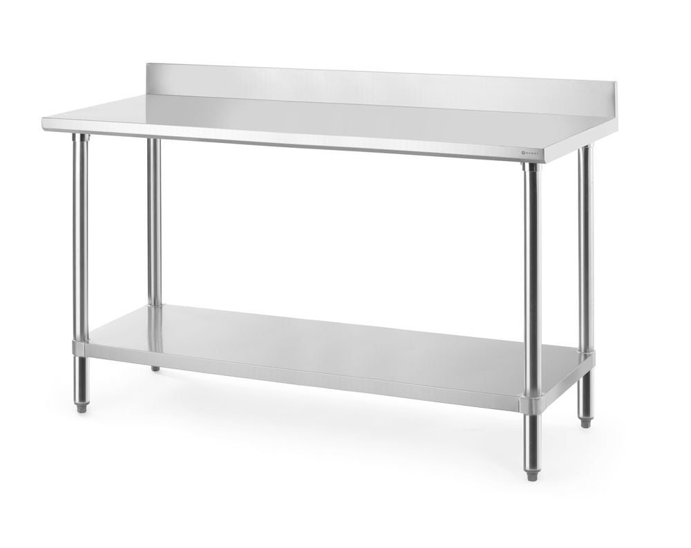 HENDI Arbetsbord med stänkskydd, 1600x600x(H)950mm