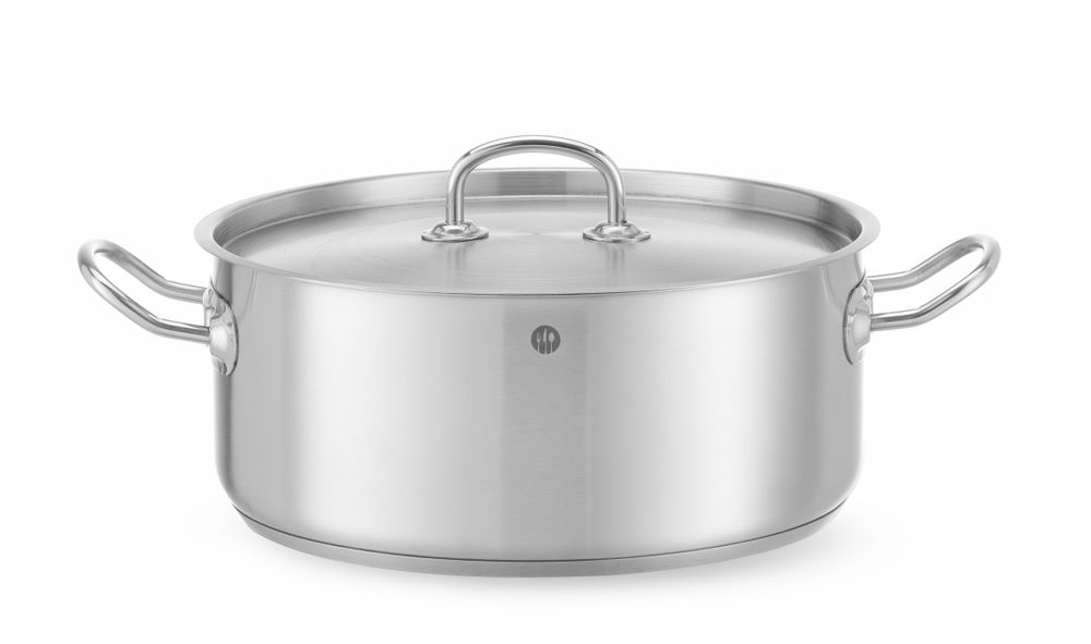 Gryta låg - med lock, HENDI, Kitchen Line, 7,3L, ⌀280x(H)120mm