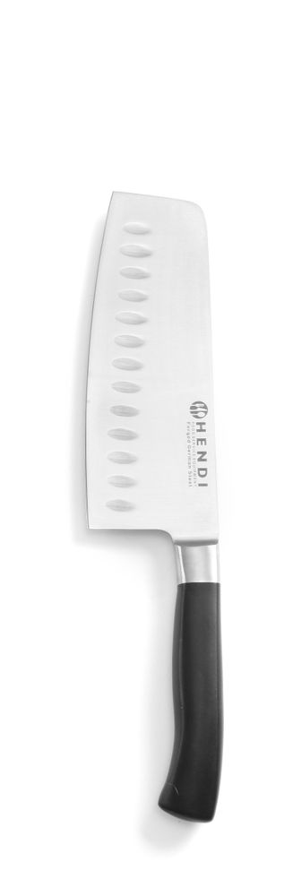Klyvkniv, HENDI, Profi Line, Granton-indragningar, svart, (L) 300 mm