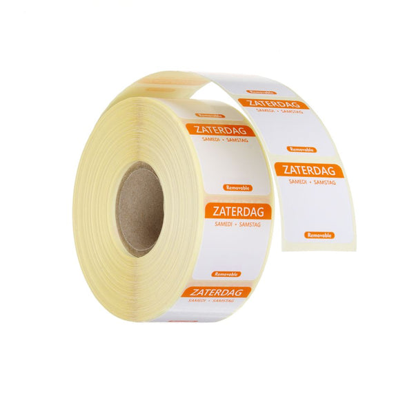 Daily food safety labels, multi-use, easy removable