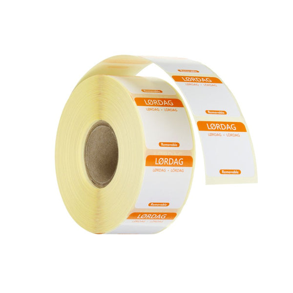 Daily food safety labels, multi-use, easy removable