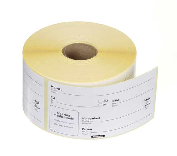Food rotation labels, multi-use, easy removable
