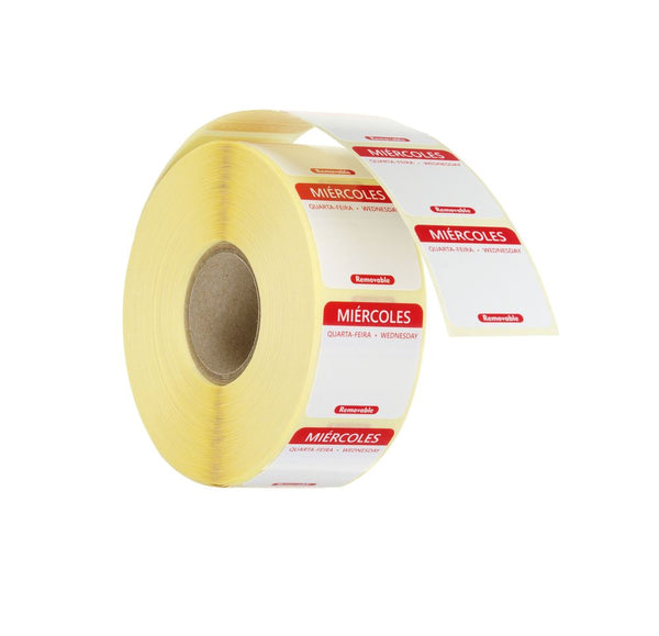Daily food safety labels, multi-use, easy removable