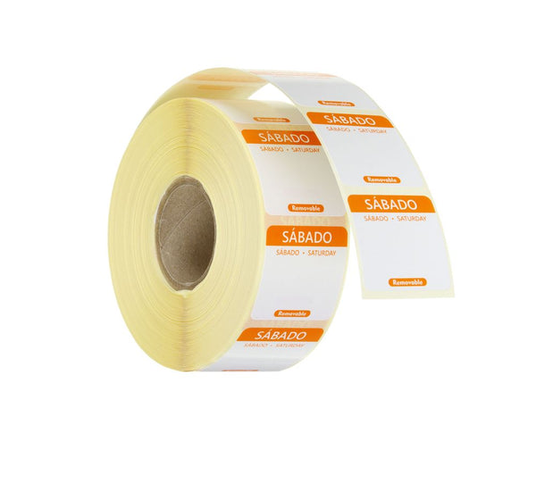Daily food safety labels, multi-use, easy removable