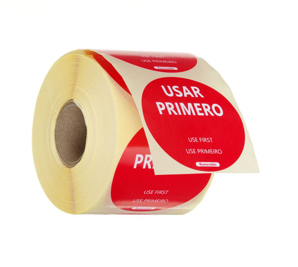 Food safety labels, multi-use, easy removable, “USE FIRST”