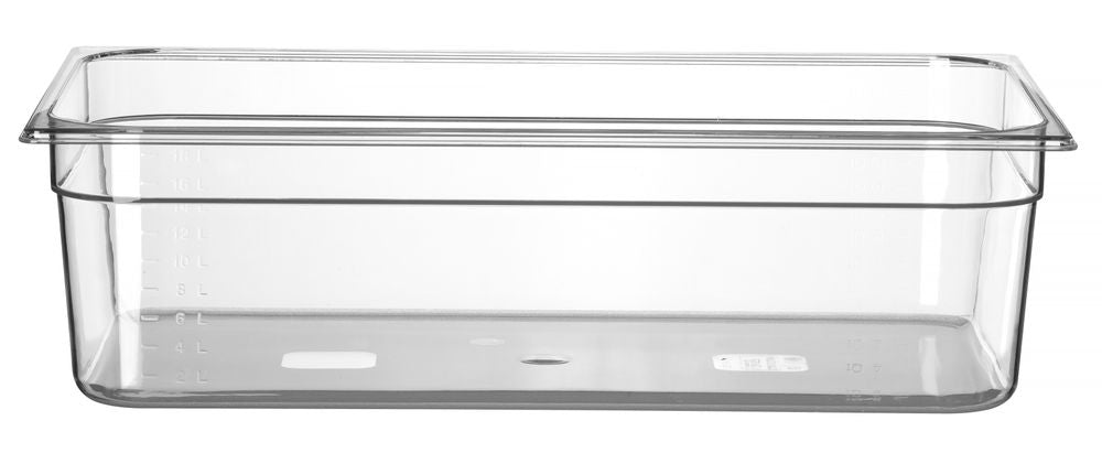 Behållare GN 1/1 polykarbonat, HENDI, Profi Line, GN 1/1, 21L, Transparent, 530x325x(H)150mm