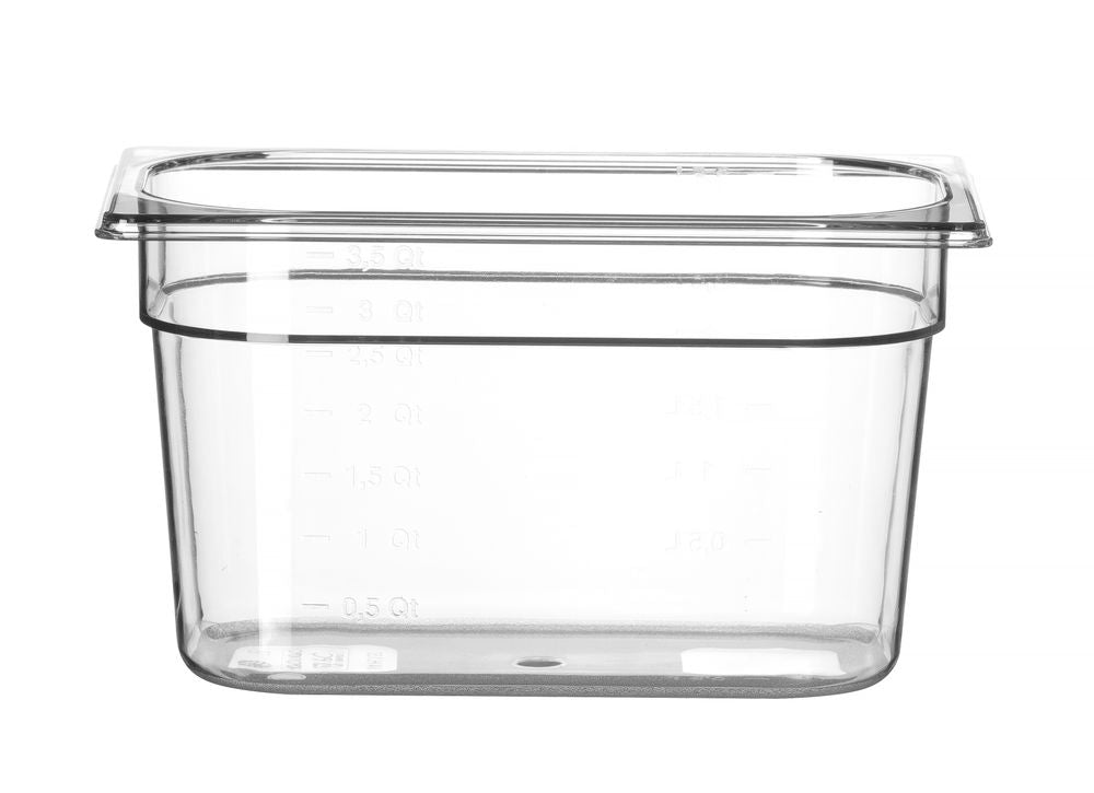 Behållare GN 1/4 polykarbonat, HENDI, Profi Line, GN 1/4, 5,5L, Transparent, 265x162x(H)200mm