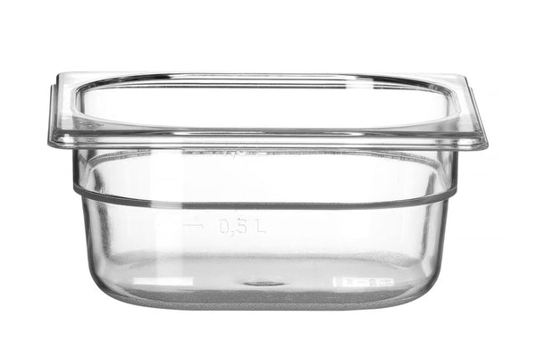 Hendi Behållare GN 1/6 polykarbonat, Profi Line, GN 1/6, 1L, Transparent, 176x162x(H)65mm