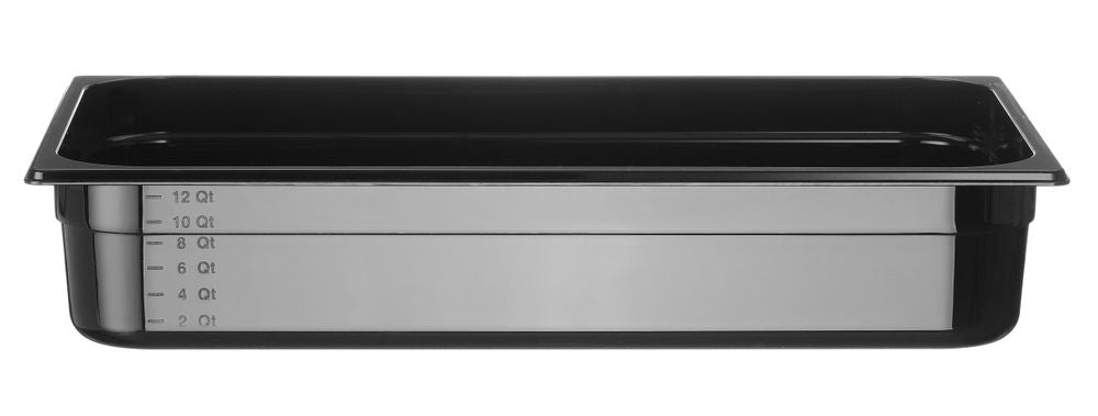 Behållare GN 1/1 svart polykarbonat, HENDI, Profi Line, GN 1/1, 14L, Svart, 530x325x(H)100mm
