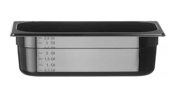Hendi Behållare GN 1/3 svart polykarbonat, Profi Line, GN 1/3, 4L, Svart, 325x176x(H)100mm