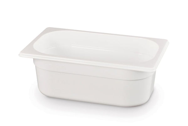 Hendi Behållare GN 1/4 vit polykarbonat, GN 1/4, 2,8L, Vit, 265x162x(H)100mm